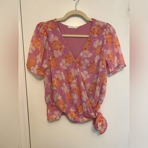 Lush Pink/Orange Floral Top